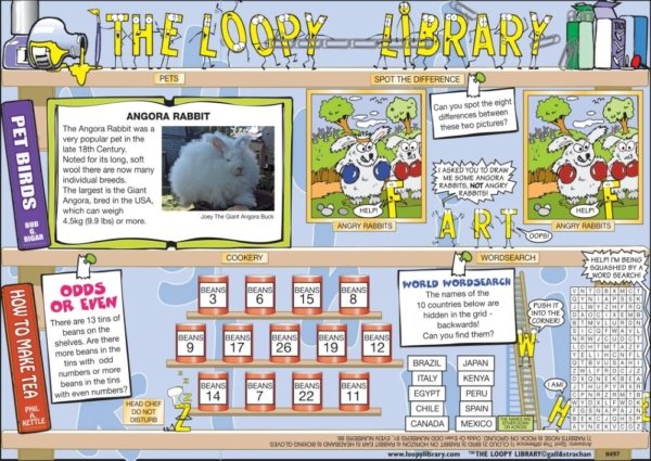 H497 Loopy Library Giant Rabbit