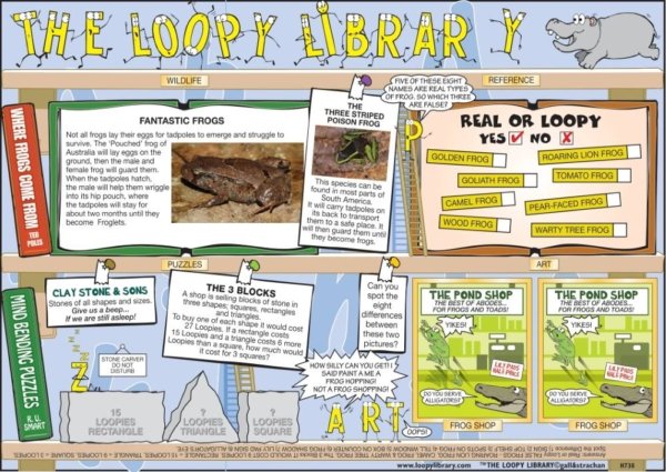 H738 Loopy Library Frogs