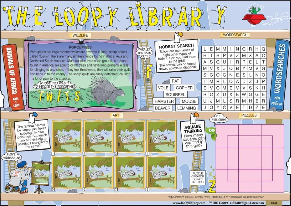 H744 Loopy Library Porcupines