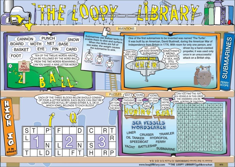 H75 Loopy Library Submarine