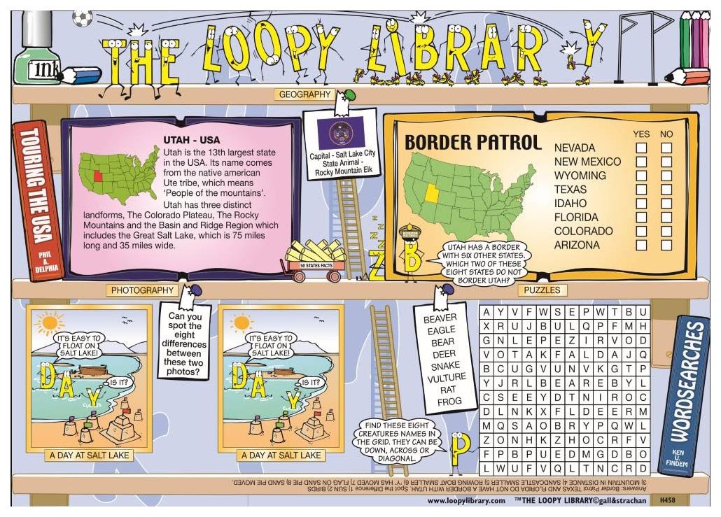 the loopy library worksheet fun